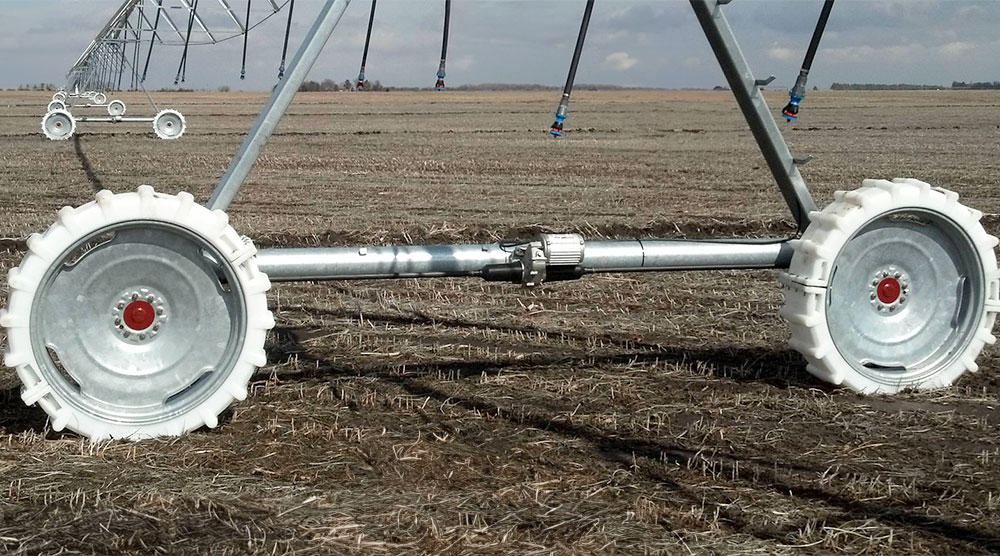 roue en polyéthylène pour Pivot central